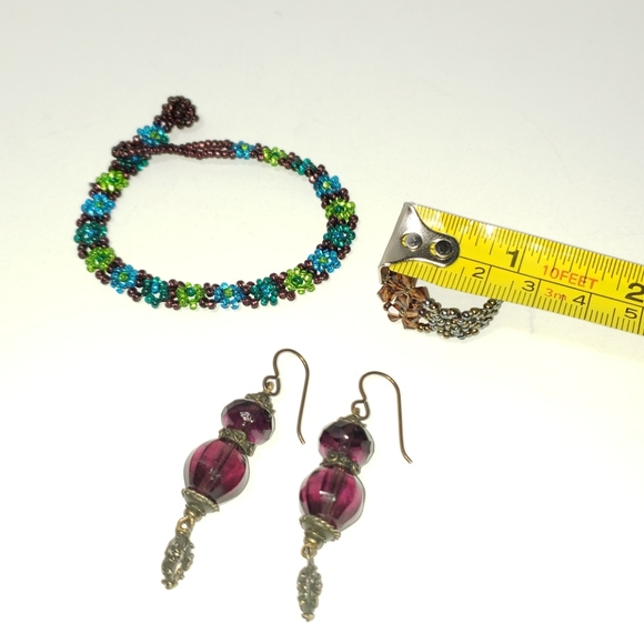 Bracelet, ring and earrings set. - Picture 8 of 8